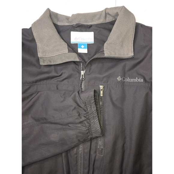COLUMBIA Men's Large Lightweight Jacket Black Classic Casual‎ Outdoors -367 - Picture 1 of 6